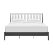 Maklaine Contemporary Spindle Metal King Platform Bed in Charcoal
