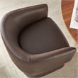 Maklaine Contemporary Back Vegan Leather Dining Chair in Espresso