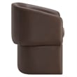Maklaine Contemporary Back Vegan Leather Dining Chair in Espresso