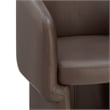 Maklaine Contemporary Back Vegan Leather Dining Chair in Espresso