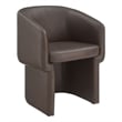 Maklaine Contemporary Back Vegan Leather Dining Chair in Espresso