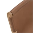 Maklaine Contemporary Leather Seat and Back Dining Chair in Chestnut Tan