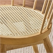 Maklaine Curved Spindle Back Dining Chairs Set of 2 in Natural