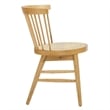 Maklaine Curved Spindle Back Dining Chairs Set of 2 in Natural
