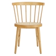 Maklaine Curved Spindle Back Dining Chairs Set of 2 in Natural
