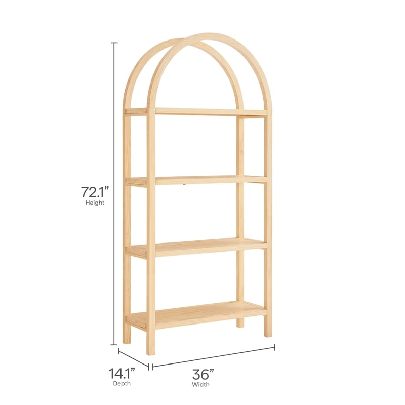 Maklaine Contemporary Pine Wood Frame 72