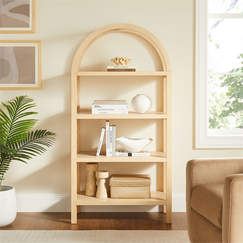 Maklaine Contemporary Pine Wood Frame 60