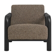 Maklaine Contemporary Dense Foam Padding Boucle Accent Chair in Earth Black