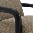 Maklaine Contemporary Dense Foam Padding Boucle Accent Chair in Earth Black