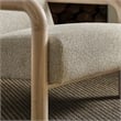 Maklaine Contemporary Dense Foam Padding Boucle Accent Chair in Marble Oak