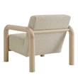 Maklaine Contemporary Dense Foam Padding Boucle Accent Chair in Marble Oak
