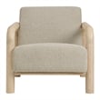 Maklaine Contemporary Dense Foam Padding Boucle Accent Chair in Marble Oak