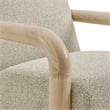 Maklaine Contemporary Dense Foam Padding Boucle Accent Chair in Marble Oak