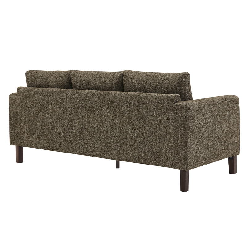 Maklaine Contemporary Boucle Fabric Sofa in Antique Espresso