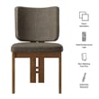 Maklaine Modern / Contemporary 7-Piece Dining Set in Walnut Taupe