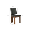 Maklaine Modern / Contemporary 7-Piece Dining Set in Walnut Charcoal