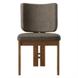 Maklaine Armless Upholstered Dining Chairs Set Of 2 in Taupe