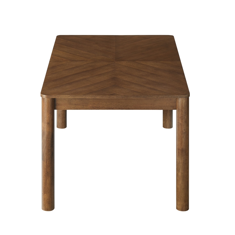Maklaine Modern / Contemporary Extendable Dining Table in Walnut