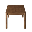 Maklaine Modern / Contemporary Extendable Dining Table in Walnut