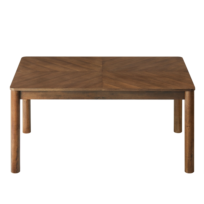 Maklaine Modern / Contemporary Extendable Dining Table in Walnut