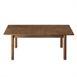 Maklaine Modern / Contemporary Extendable Dining Table in Walnut