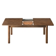 Maklaine Modern / Contemporary Extendable Dining Table in Walnut