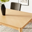 Maklaine Modern / Contemporary Extendable Dining Table in Oak