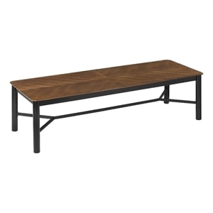 Maklaine Modern / Contemporary 110&quot Rectangle Dining Table in Walnut