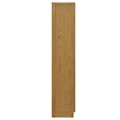 Maklaine Contemporary Solid Wood and Glass Display Cabinet in Oak