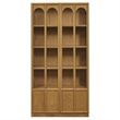Maklaine Contemporary Solid Wood and Glass Display Cabinet in Oak
