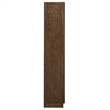 Maklaine Contemporary Solid Wood and Glass Display Cabinet in Walnut