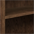 Maklaine Contemporary Solid Wood and Glass Display Cabinet in Walnut