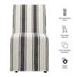Maklaine Striped Slipcovered Dining Side Chair in Black Stripe