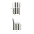 Maklaine Striped Slipcovered Dining Side Chair in Black Stripe