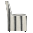 Maklaine Striped Slipcovered Dining Side Chair in Black Stripe
