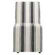 Maklaine Striped Slipcovered Dining Side Chair in Black Stripe