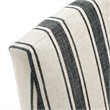 Maklaine Striped Slipcovered Dining Side Chair in Black Stripe