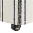 Maklaine Striped Slipcovered Dining Side Chair in Black Stripe