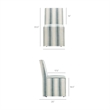 Maklaine Striped Slipcovered Dining Side Chair in Blue Stripe