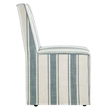 Maklaine Striped Slipcovered Dining Side Chair in Blue Stripe