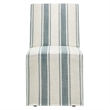 Maklaine Striped Slipcovered Dining Side Chair in Blue Stripe
