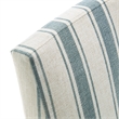 Maklaine Striped Slipcovered Dining Side Chair in Blue Stripe