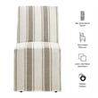 Maklaine Striped Slipcovered Dining Side Chair in Tan Stripe