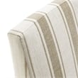 Maklaine Striped Slipcovered Dining Side Chair in Tan Stripe