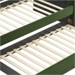 Maklaine Channel Tufted Performance Velvet Twin Daybed With Trundle in Green