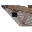 Maklaine Farmhouse Solid Wood Cocktail Table with Natural Cane Shelf