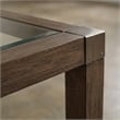 Maklaine Coastal Console Table in Natural Wire Brushed Mango Wood