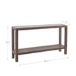 Maklaine Coastal Console Table in Natural Wire Brushed Mango Wood