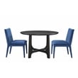 Maklaine Modern Round Tabletop Dining Table in Matte Black Wood