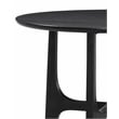 Maklaine Modern Round Tabletop Dining Table in Matte Black Wood